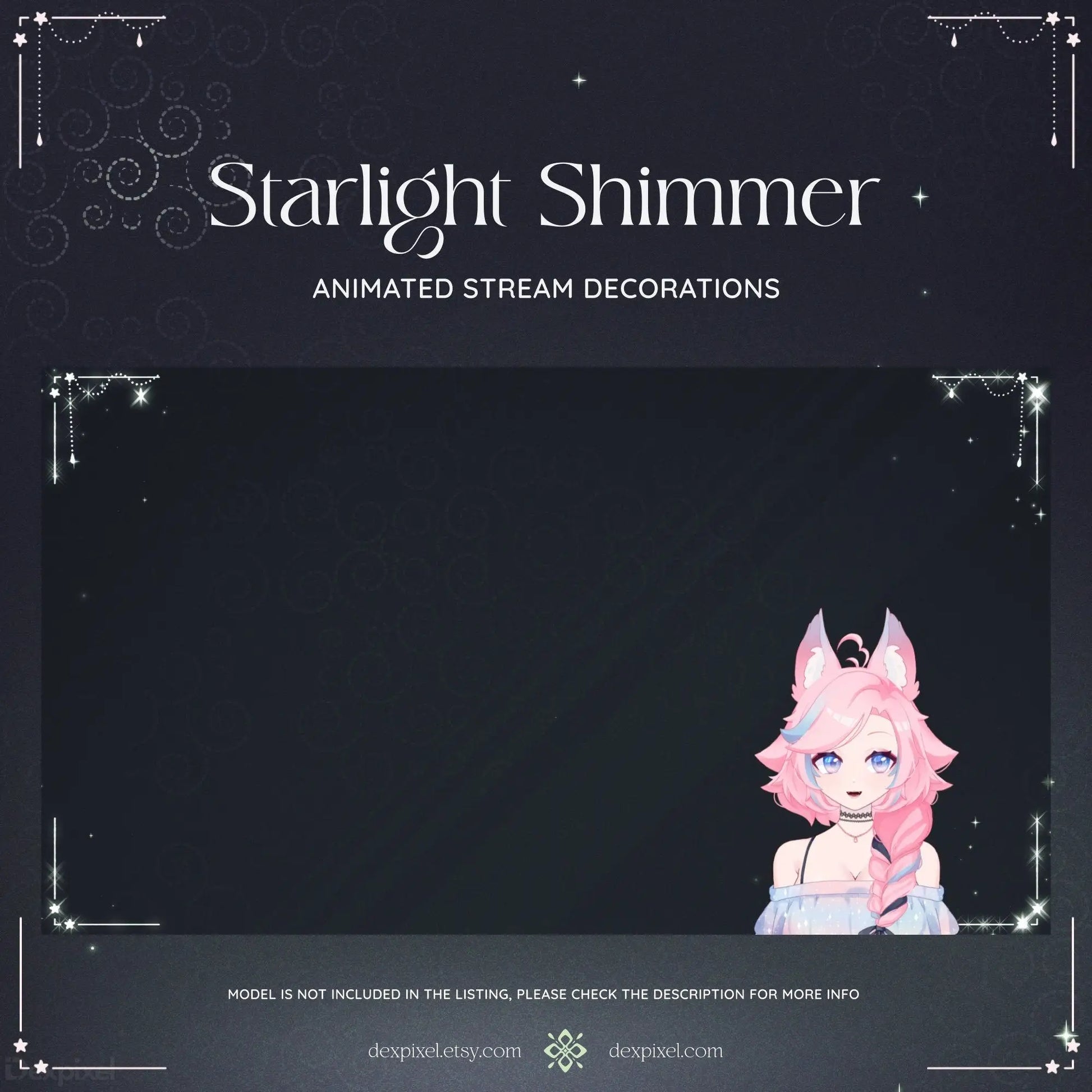 twitch stream animated star decorations
