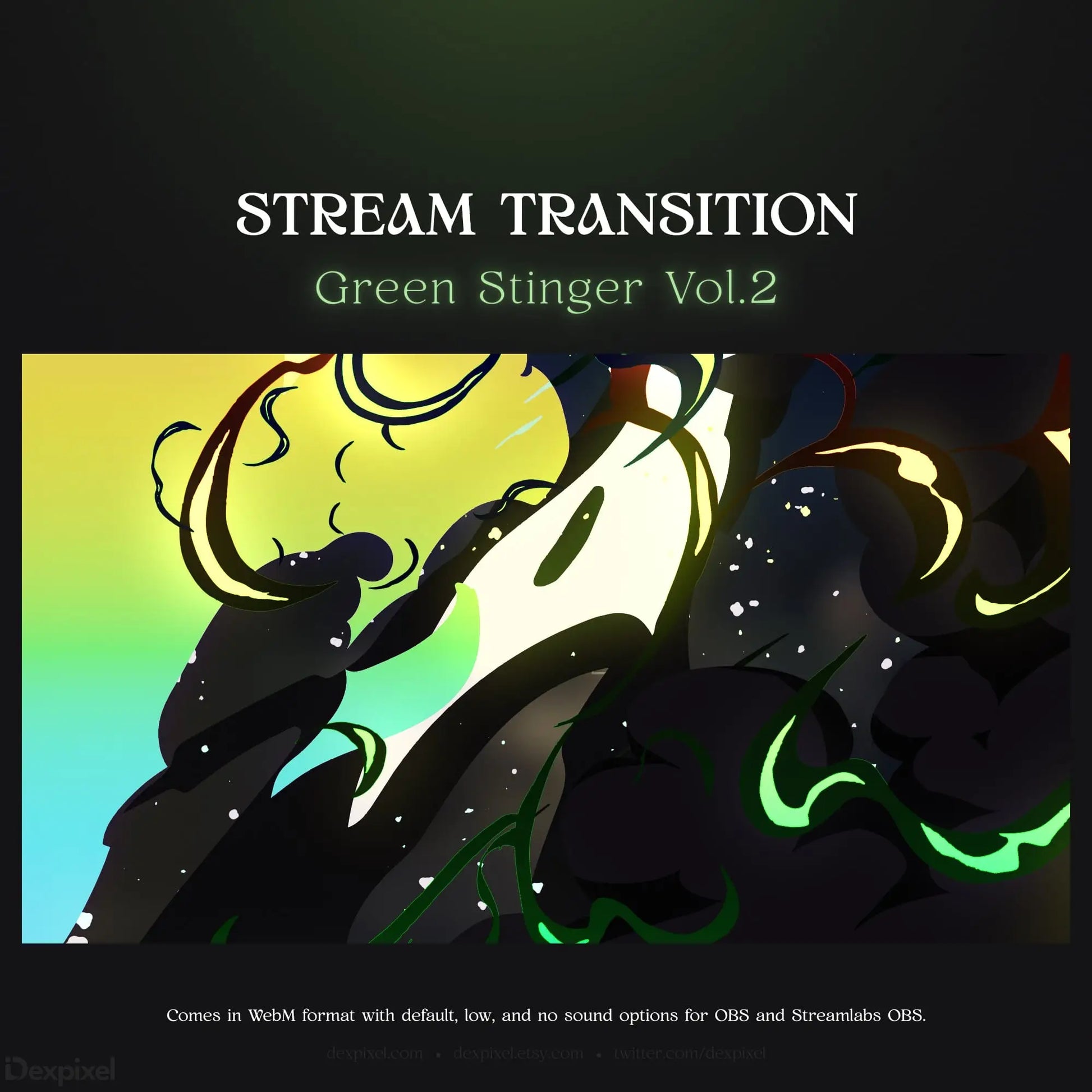 Animated stream transition.