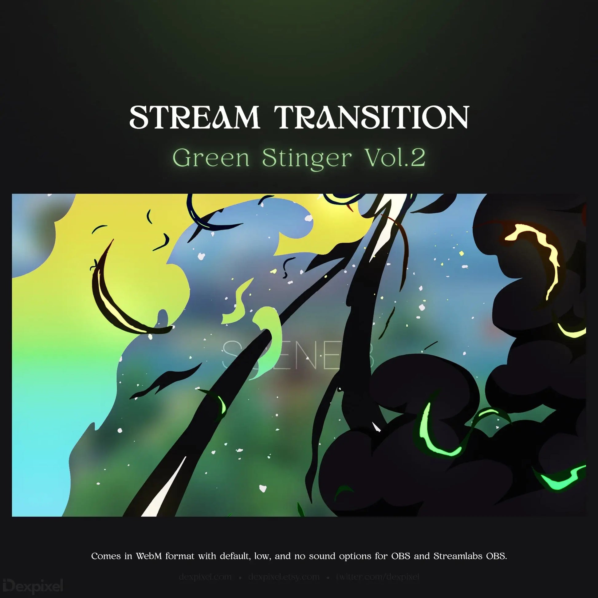 Animated stream transition.