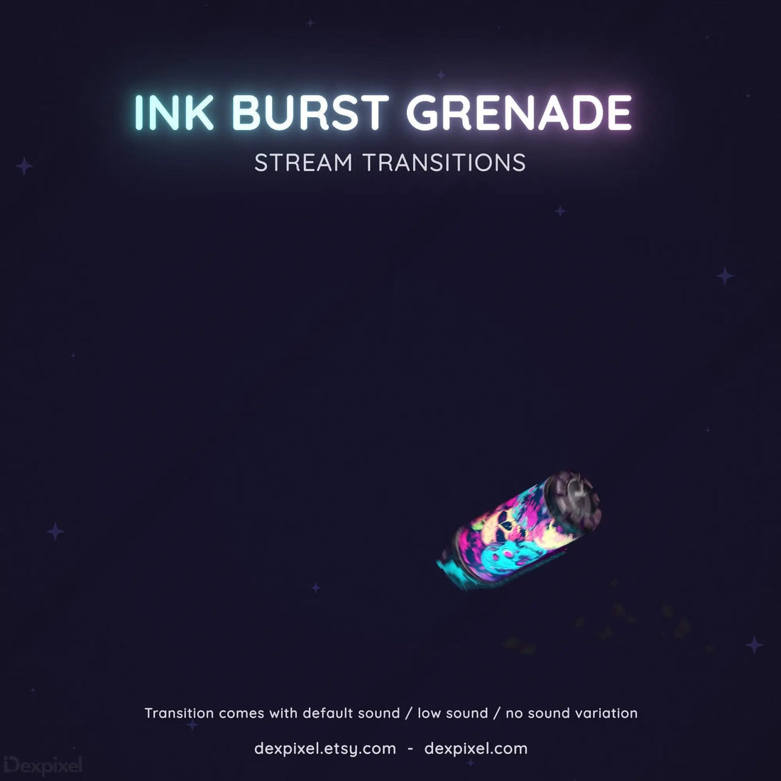 grenade flashbang ink burst stream transition
