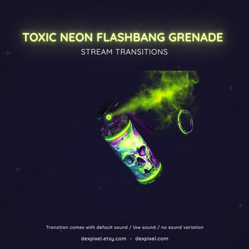 grenade flashbang toxic green skull stream transition
