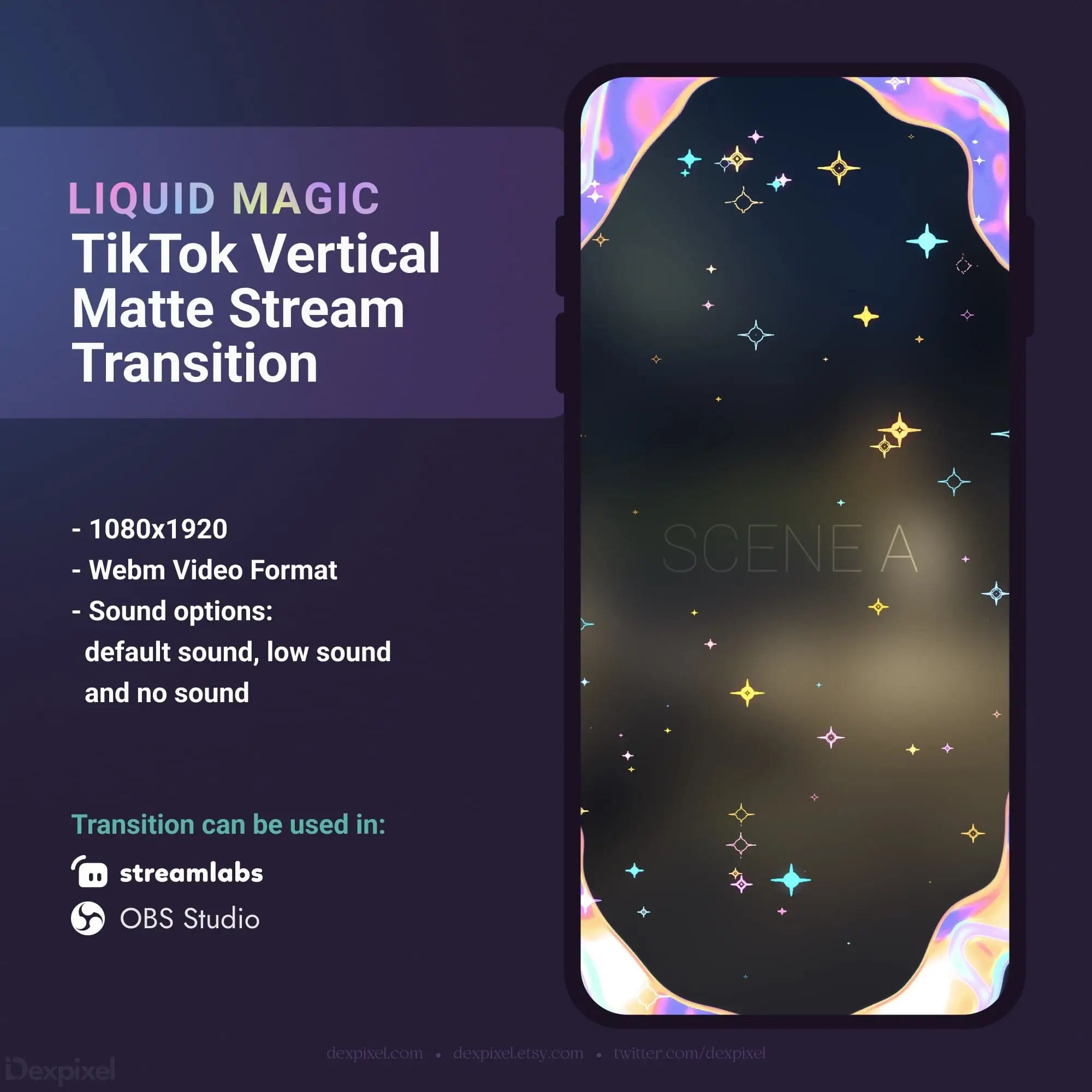TikTok stream transition template.