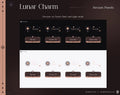 Stream panels design template in dark and light modes with a lunar/celestial theme.