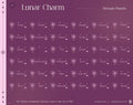 Stream panels overlay template with lunar-themed design elements and text in purple tones.