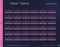 Stream panels with a lunar/celestial theme featuring pink accents and star decorations.