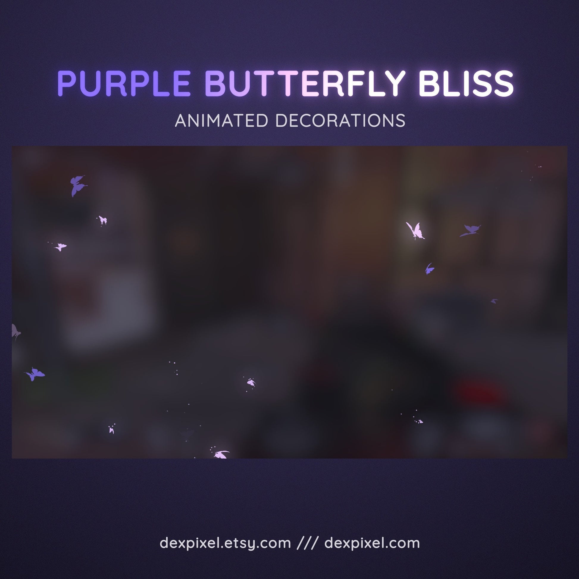 magical butterfly animated stream overlay