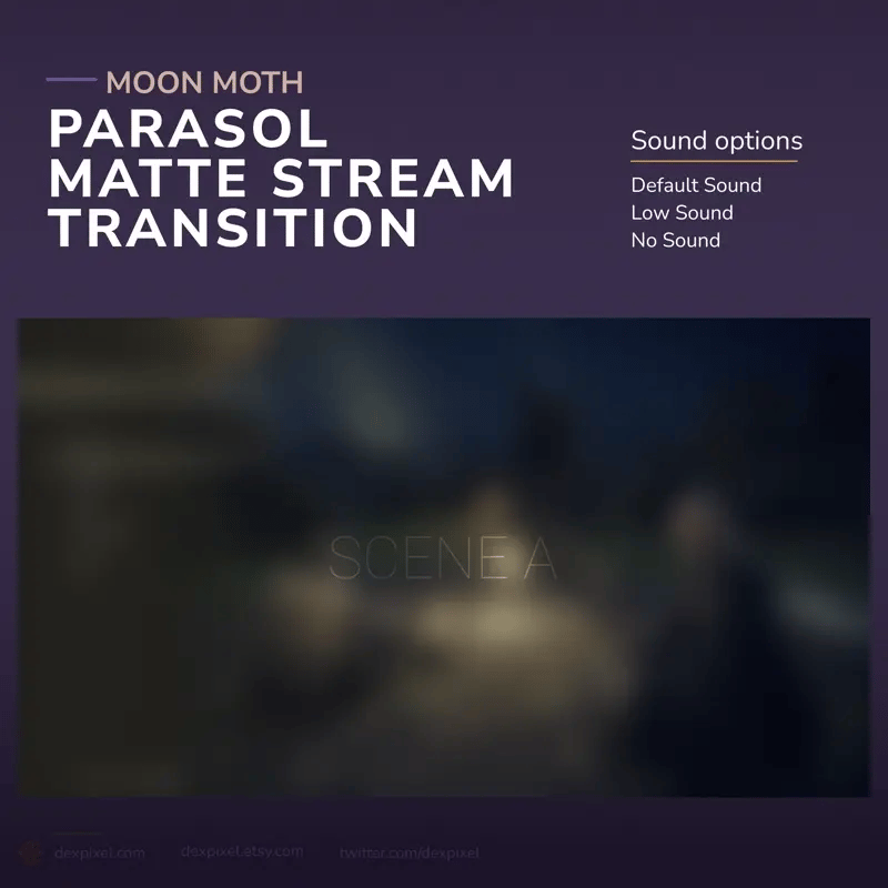 Moon moth parasol stream transition.