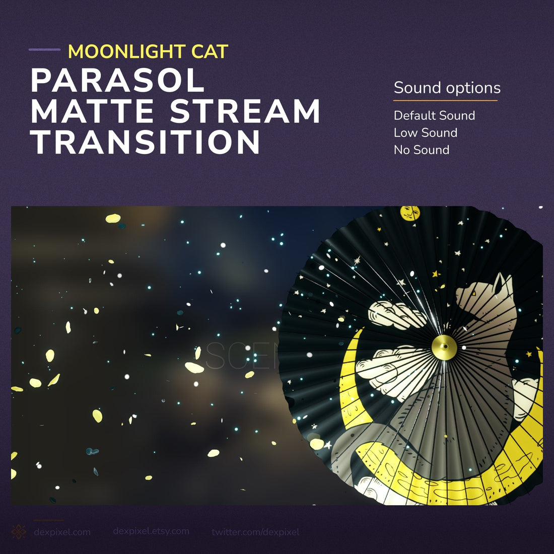 Moonlight cat parasol.