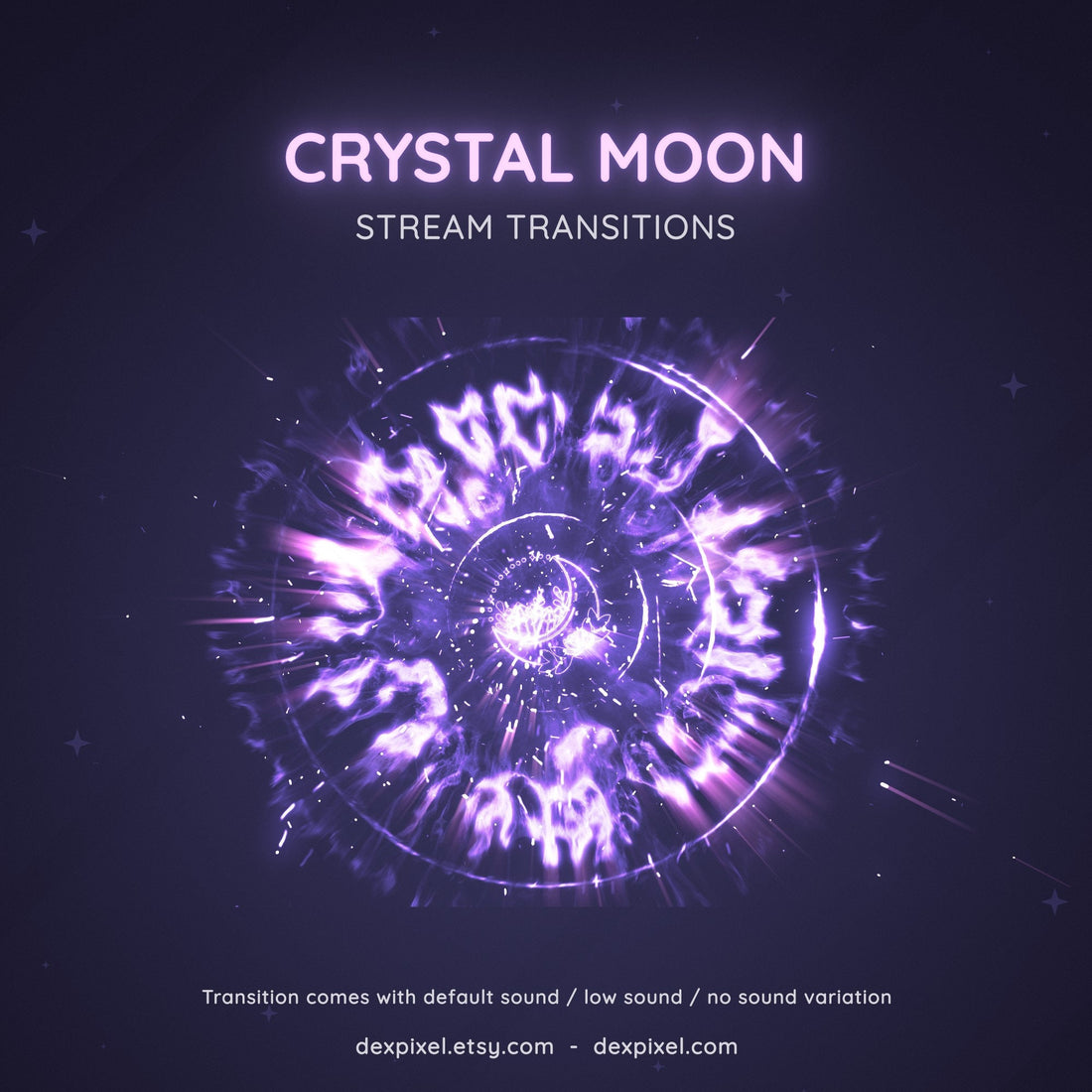 purple crystal moon stream transition
