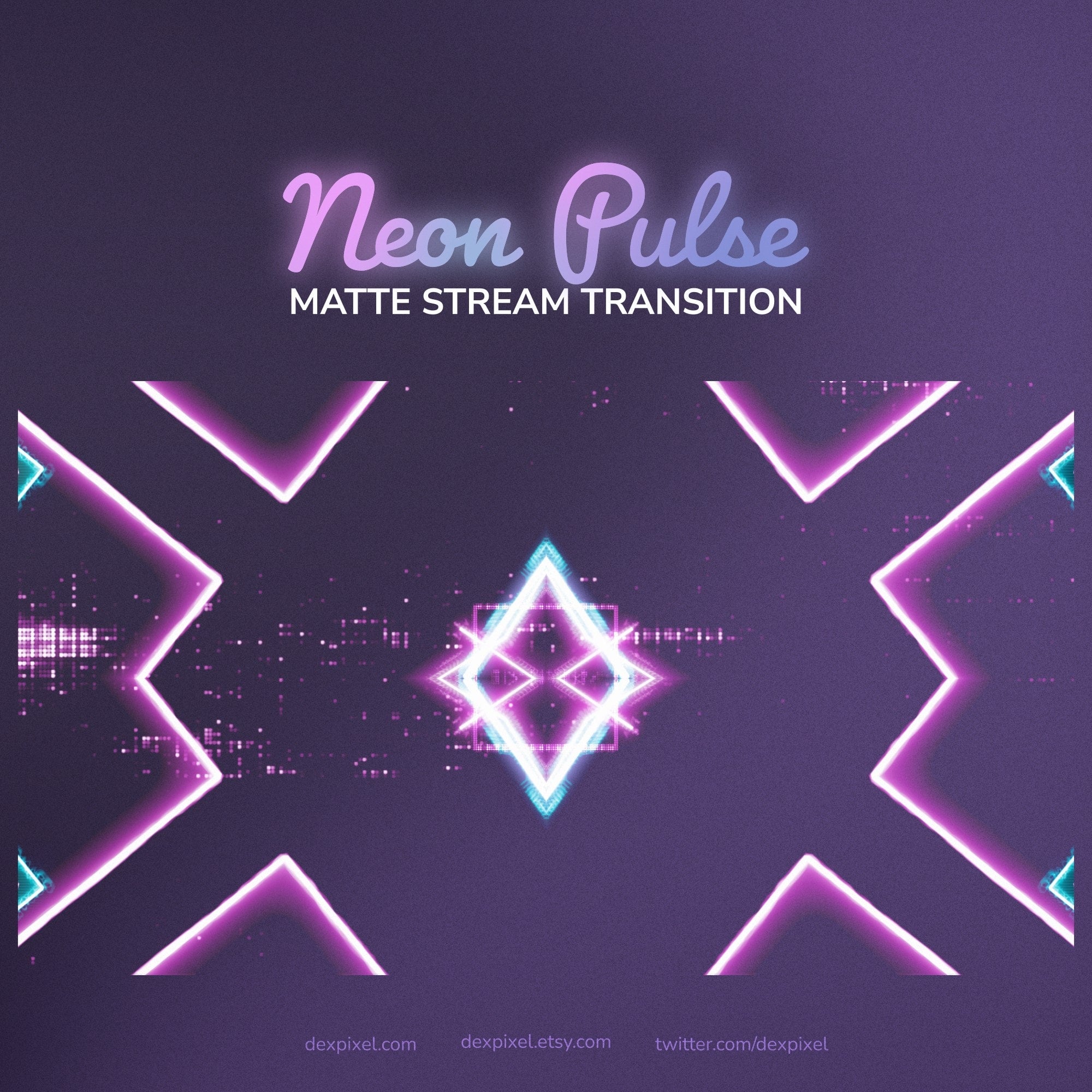 Neon Pulse Blue Pink Stream Matte Transition