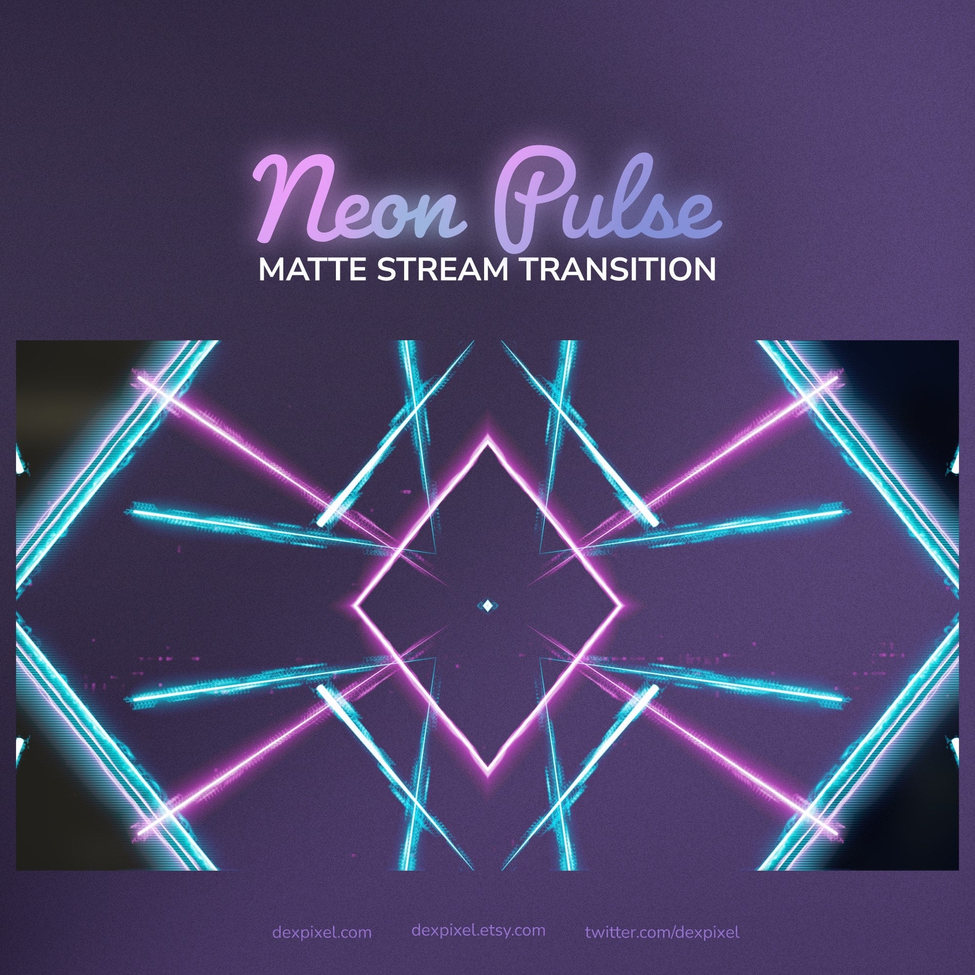 Neon Pulse Blue Pink Stream Matte Transition