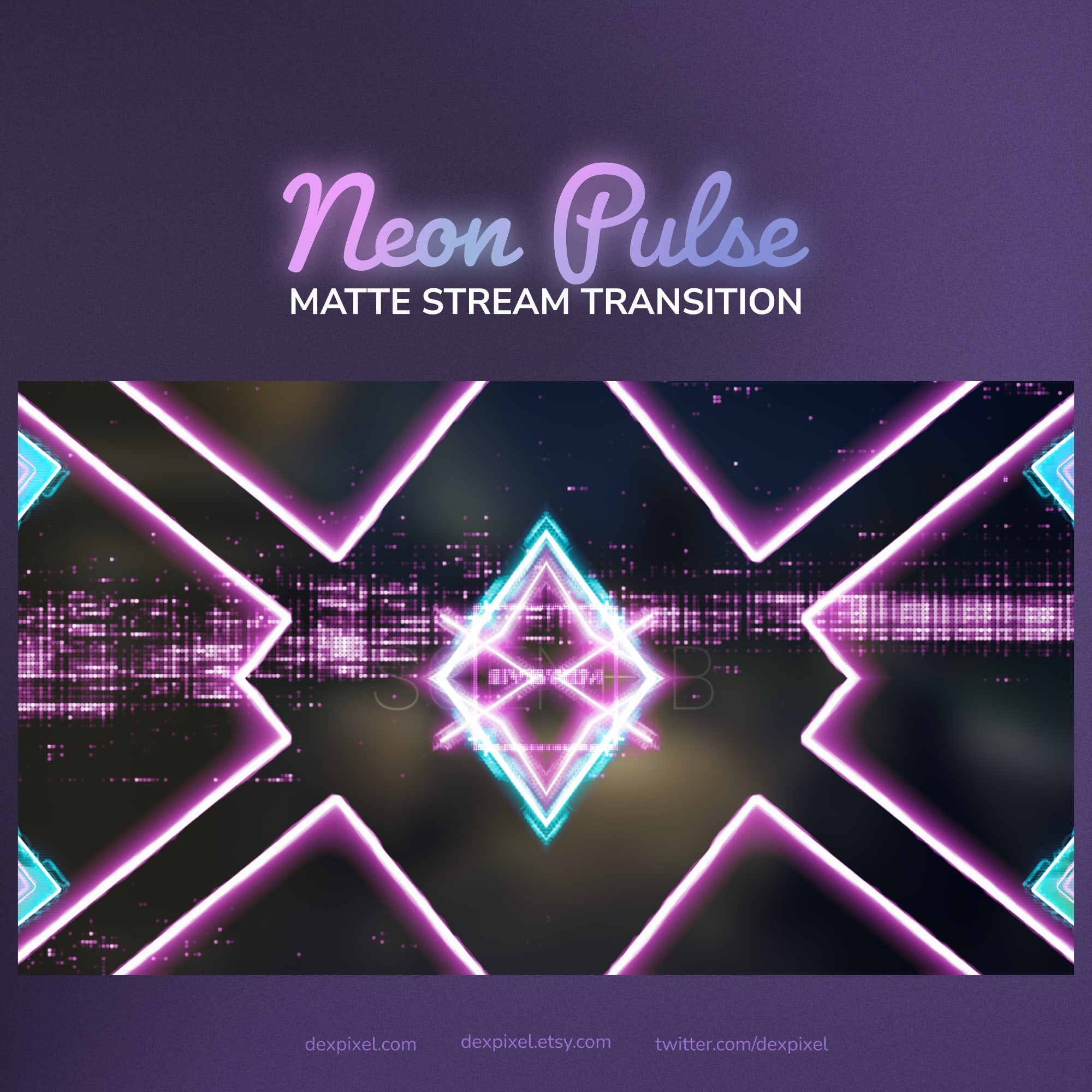 Neon Pulse Blue Pink Stream Matte Transition