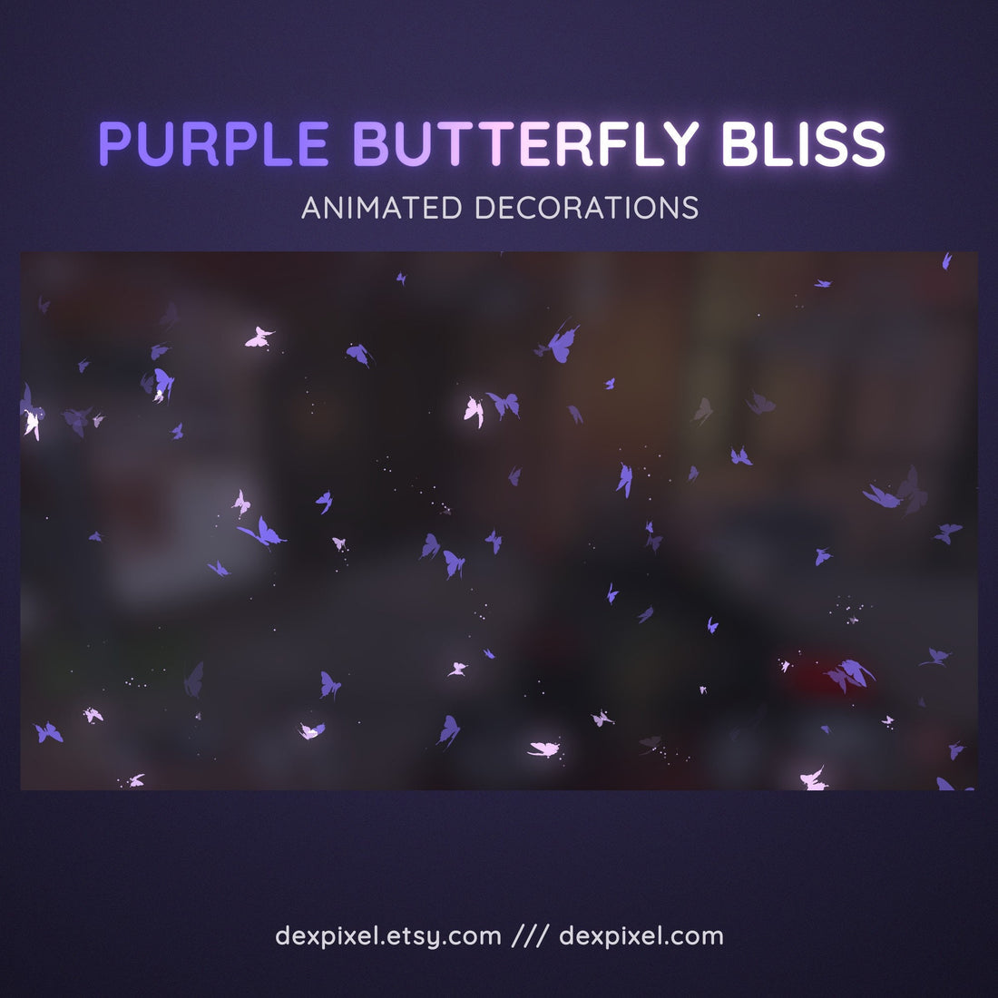 pastel butterfly fullscreen overlay stream