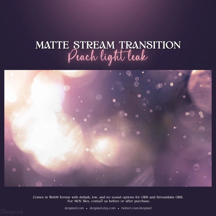 Pastel Peach Light Leaks Stream Transition