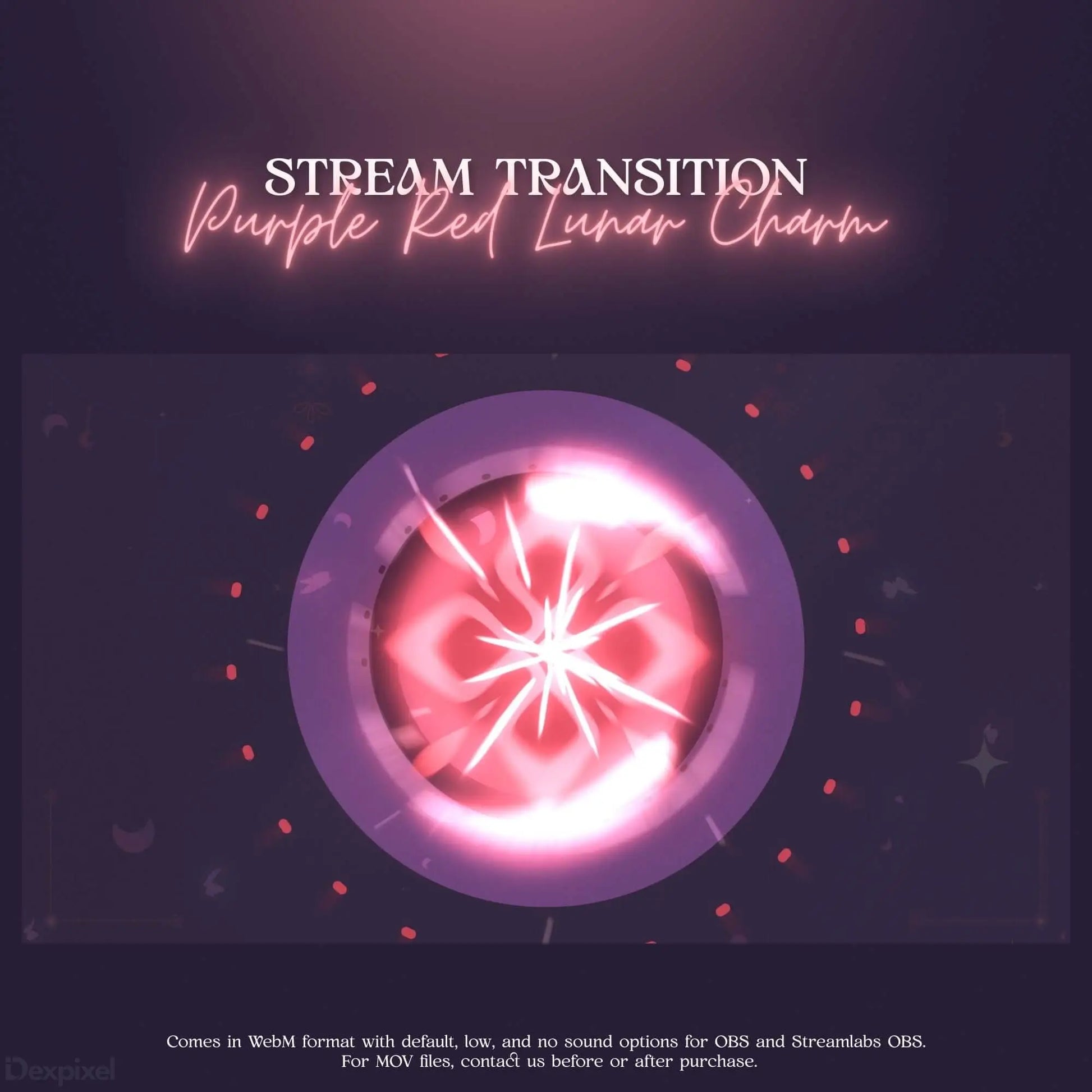 Glowing pink circular portal with crystalline or energy-like patterns radiating from its center.