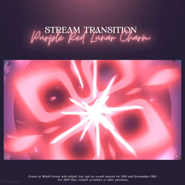 Pink and white swirling abstract transition screen with a starburst pattern.