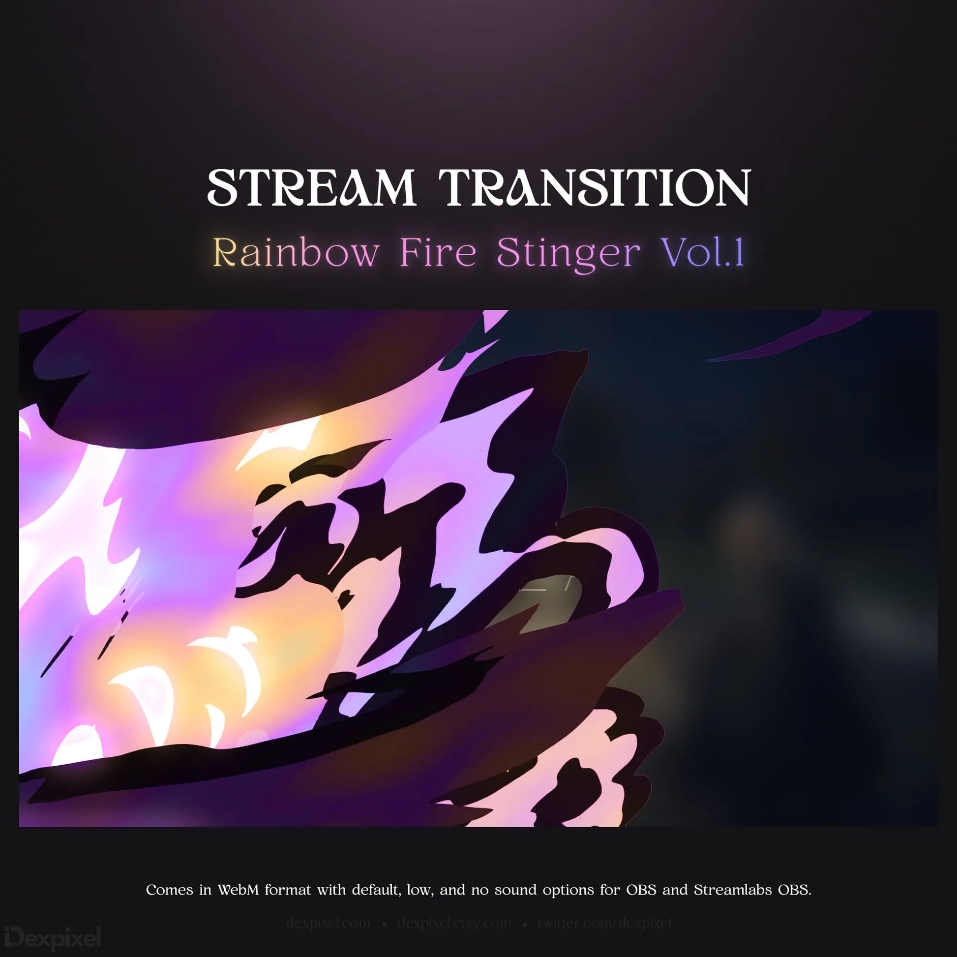 Animated stream transition.