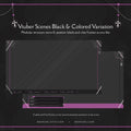 Gothic-themed streaming overlay frame with cross decorations and pink accents.