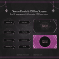 Gothic-themed Twitch stream panel set with anchor decorations and pink accents.