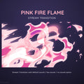 animated flame pink stinger stream transition
