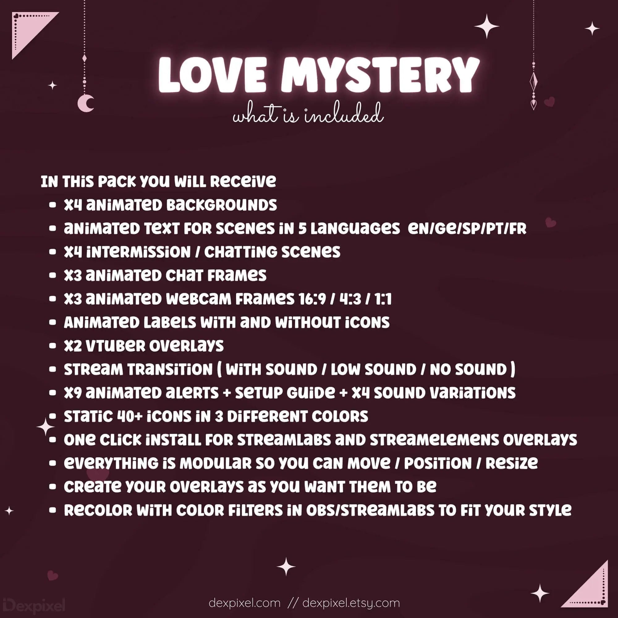 pastel valentines chatting overlays
