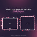 Two pink floral webcam frames with aspect ratio labels 4:3 and 1:1.