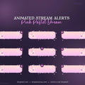 Pink Pastel Dream Alerts stream overlay template with multiple notification spaces