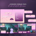 Pink Pastel Dream Celestial Stream Pack featuring pink dream animated overlays and layouts