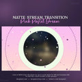 Circular black gradient with white border and pink star decorations for Pink Pastel Dream