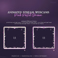 Animated webcam frames with sparkly pink and white borders for Pink Pastel Dream