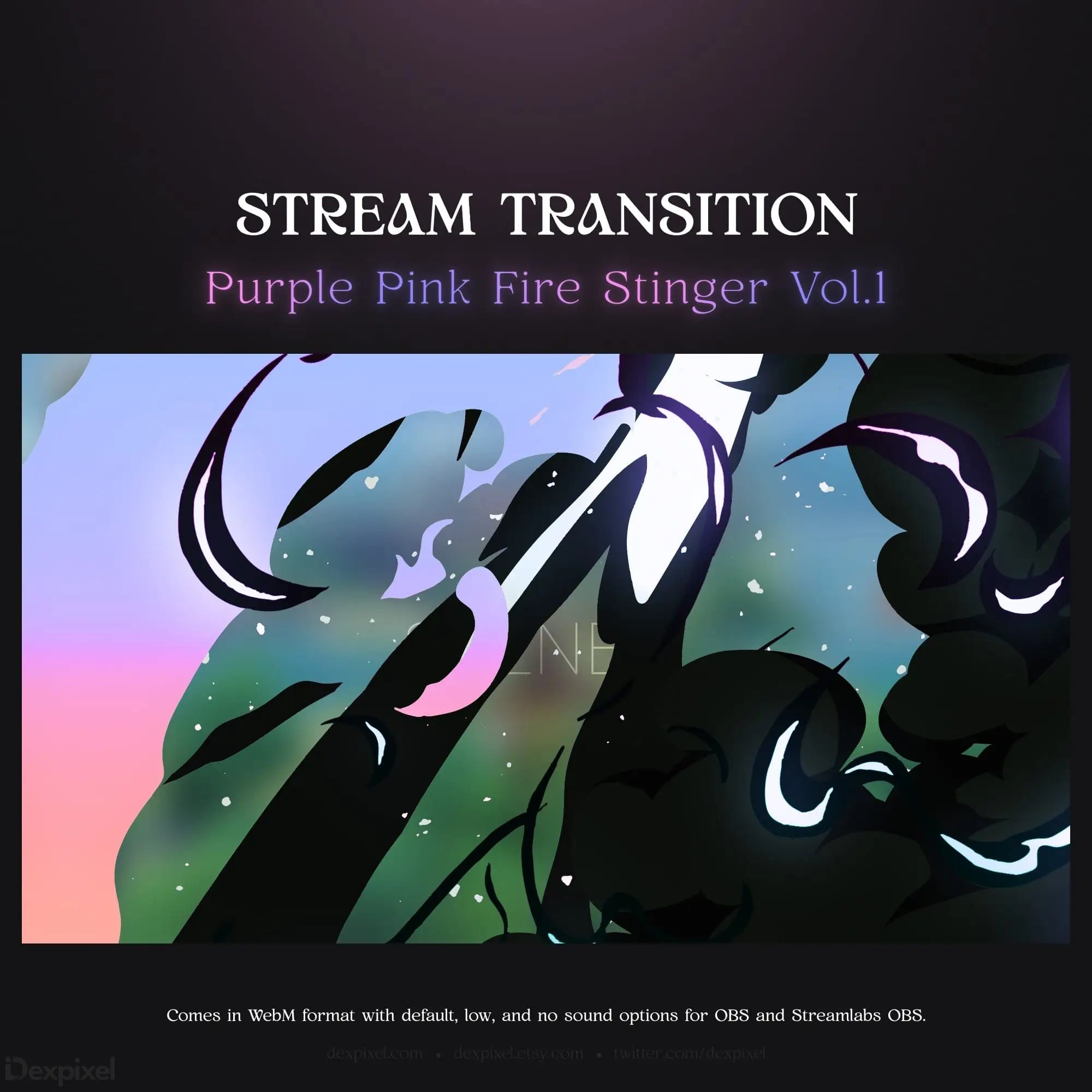 Animated stream transition.