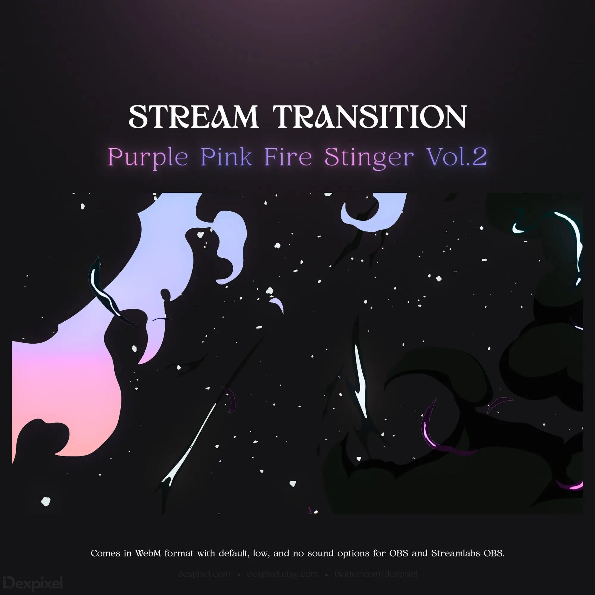 Animated stream transition.