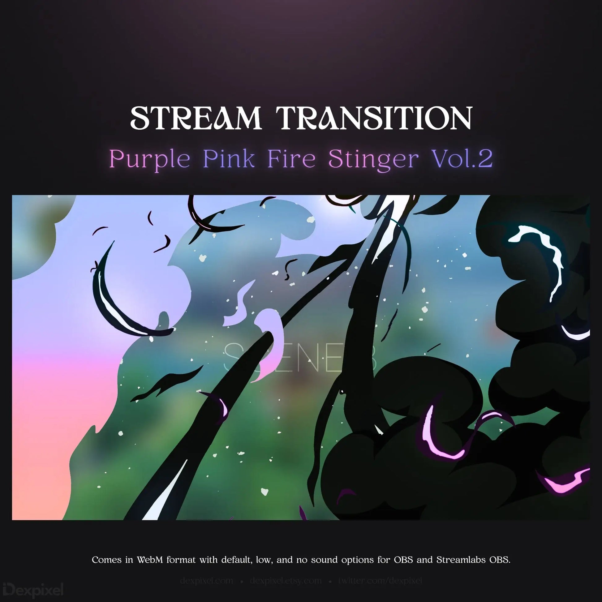 Stream transition animation.