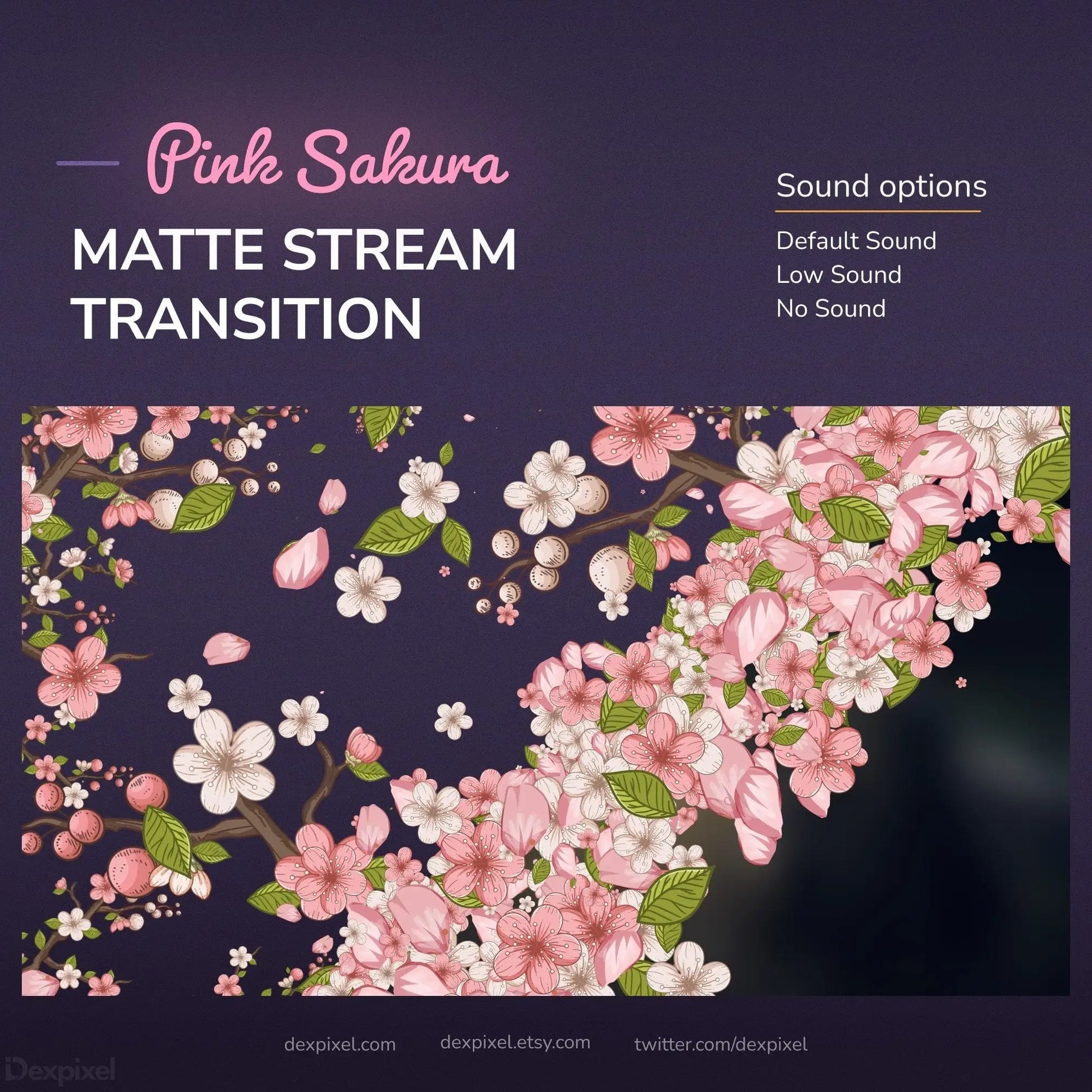 Pink sakura matte stream transition.