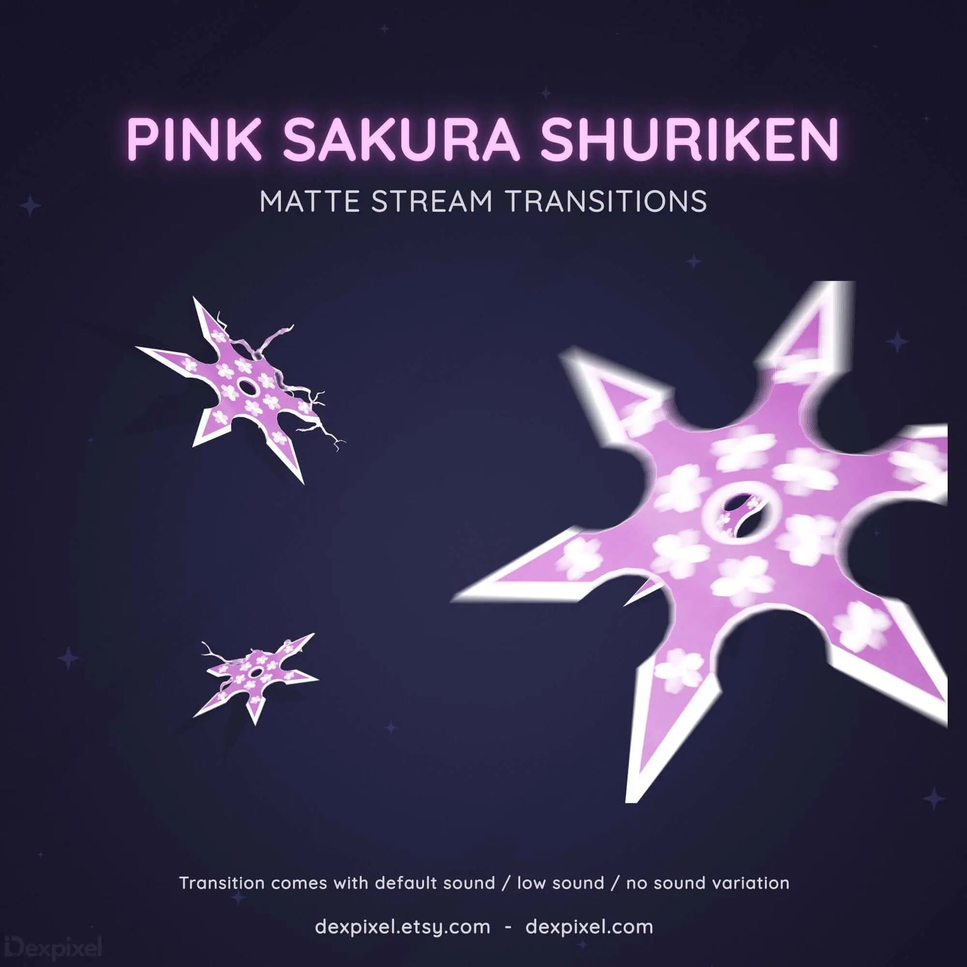 vtuber shuriken stream transition cherry blossom