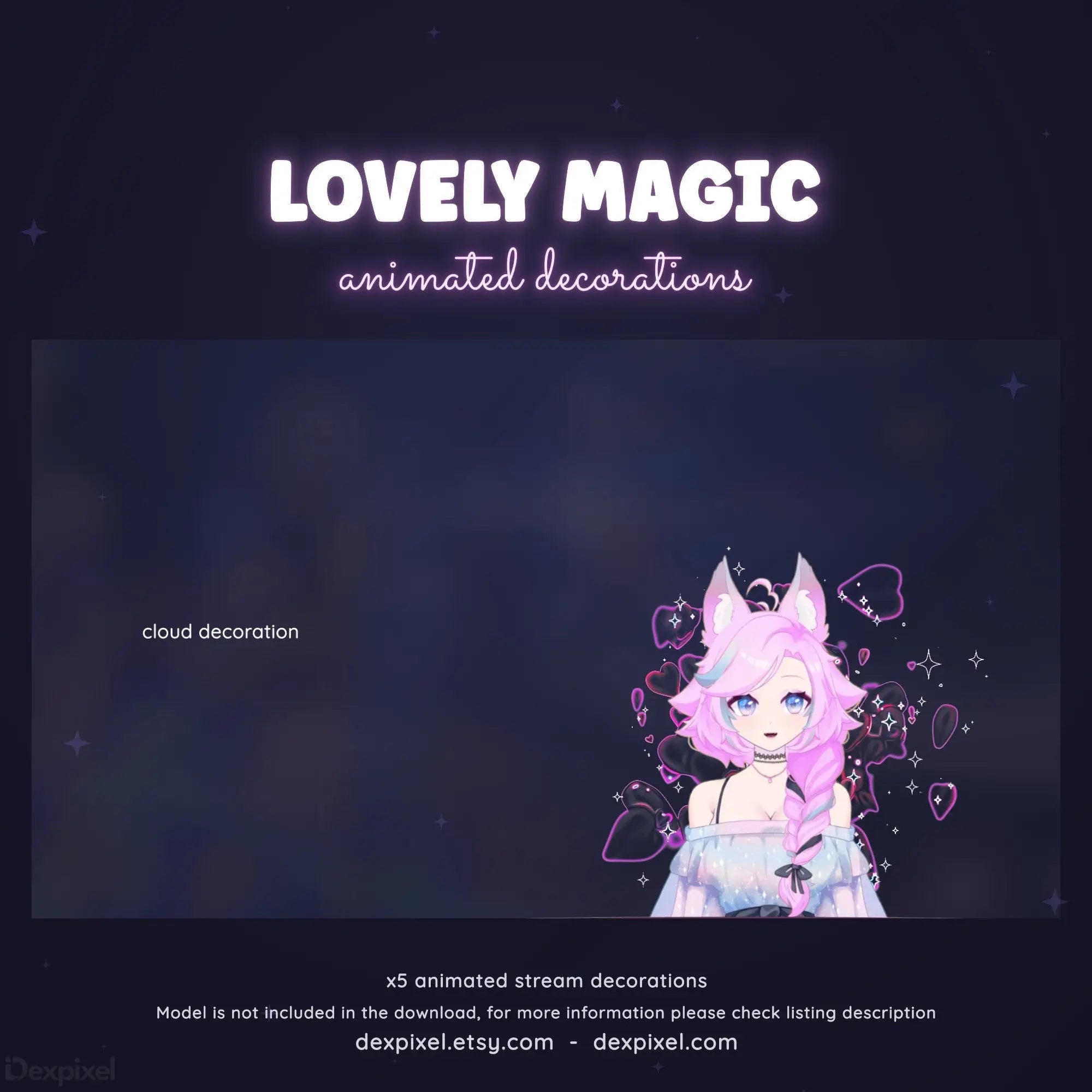floating animated hearts for streaming
