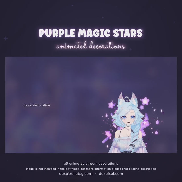 Cute Animated Star Effects for VTubers