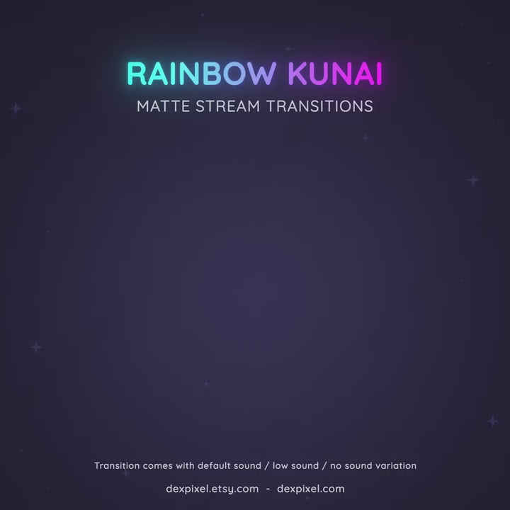 neon kunai knife cartoon stream transition
