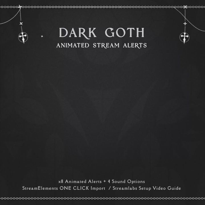 Dark Gothic Black and White Spiders Animated Alerts