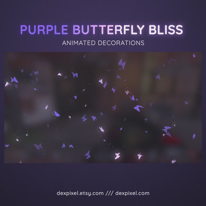 Butterfly Bliss Purple Animated Decoration