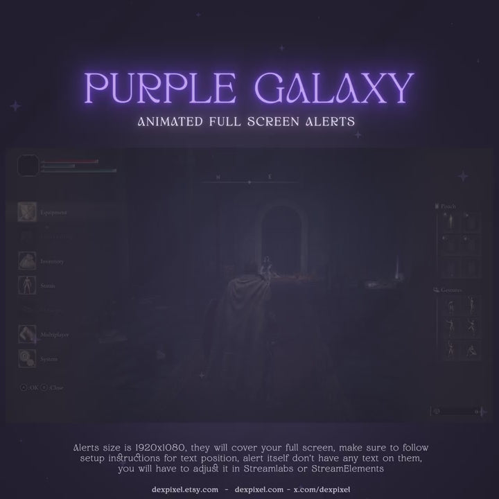 Purple Galaxy Nebula Stream Alerts – Cosmic Space & Planets