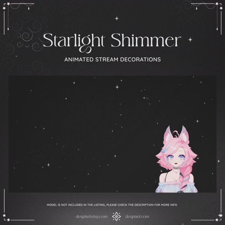 White Starlight Shimmer Stream Decoration