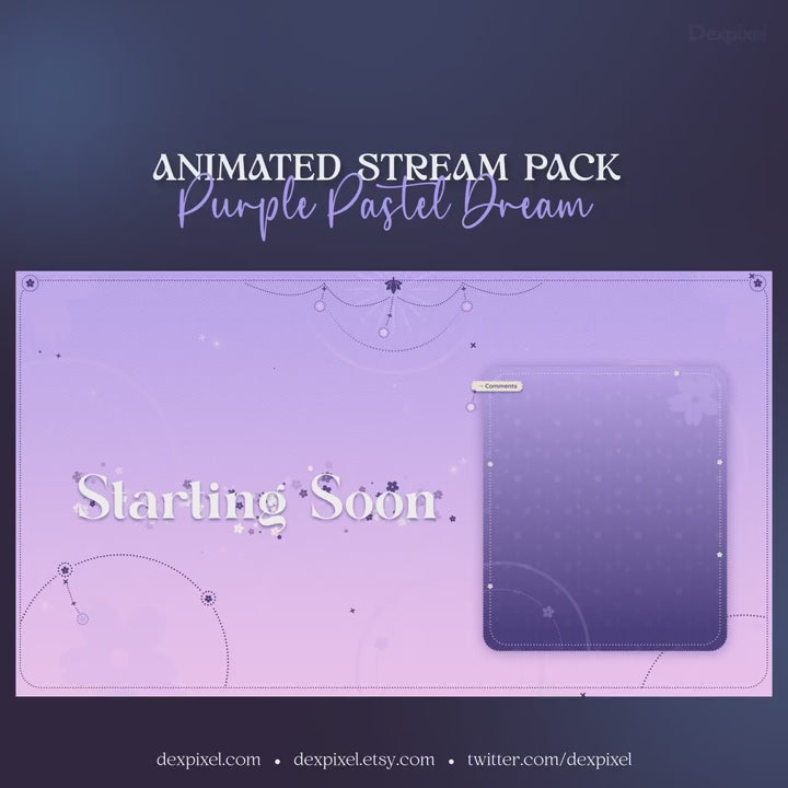 Purple Pastel Dream Celestial Stream Pack