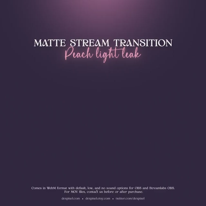 Pastel Peach Light Leaks Stream Transition