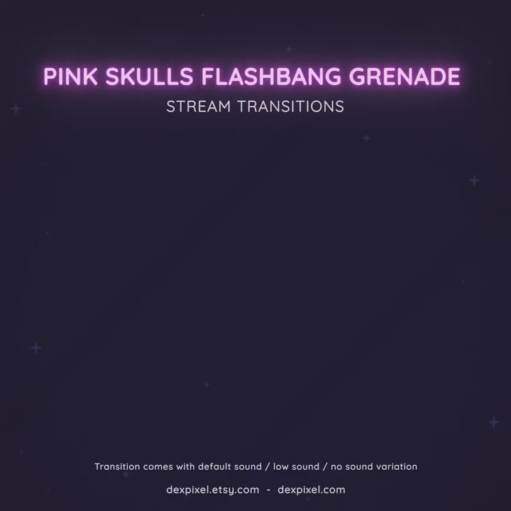 Grenade Flashbang Pink Skulls Stream Transition