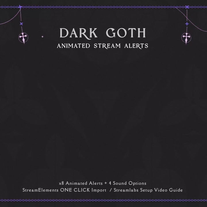 Dark Gothic Purple Spiders Animated Alerts