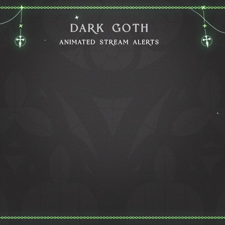 Dark Gothic Green Spiders Animated Alerts