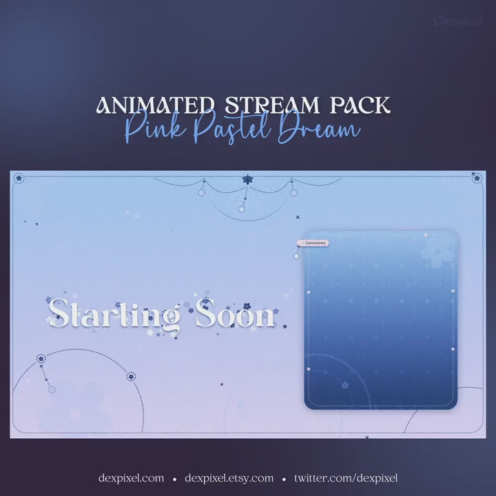 Blue Pastel Dream Celestial Stream Pack