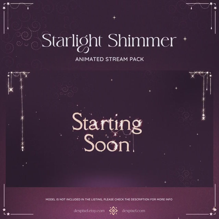 Brown Pink Shimmer Starlight Animated Stream Pack