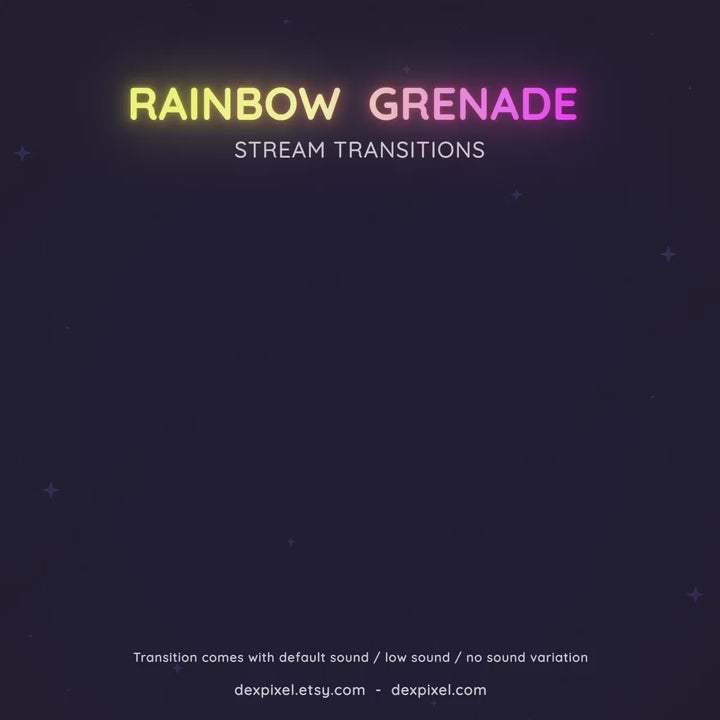 twitch fps stinger transition rainbow colors
